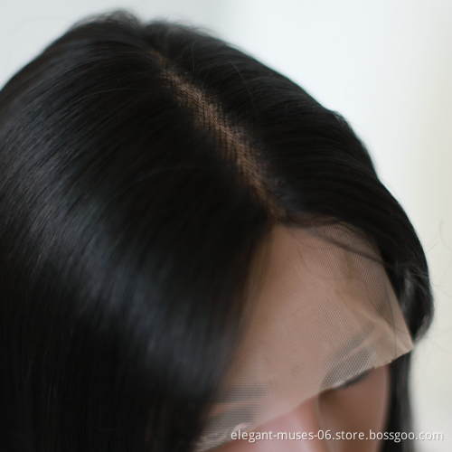 Wholesale fast shipping heat resistant short bob straight natural black synthetic hair lace front wigs for women